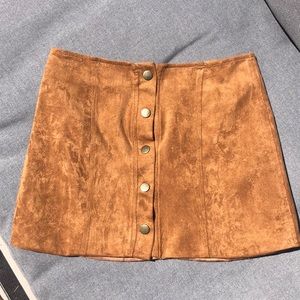 Suede miniskirt